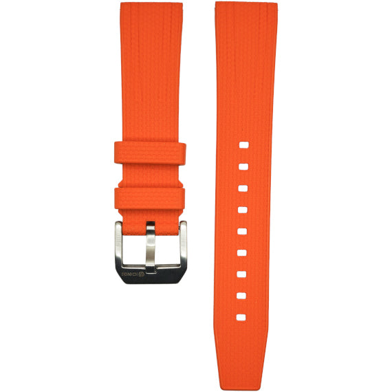 Ichnos Watches - cinturino arancione in gomma per la collezione Capotesta